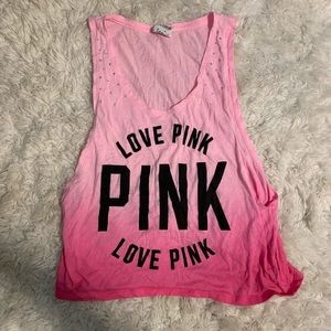 ❌SOLD❌ studded ombré pink vs tank💗